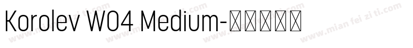 Korolev W04 Medium字体转换